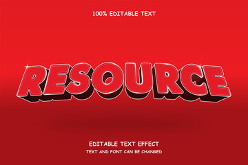 Resource 3 dimension editable text effect modern shadow arch style