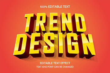 Trend design 3 dimension editable text effect modern comic style