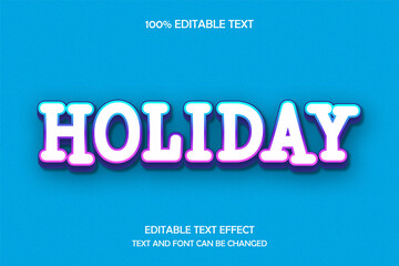 Holiday 3 dimension editable text effect modern shadow pattern style