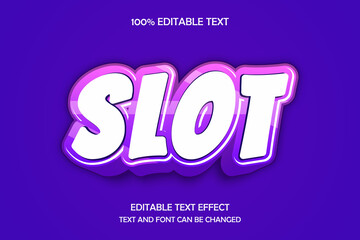 Slot 3 dimension editable text effect modern pattern style