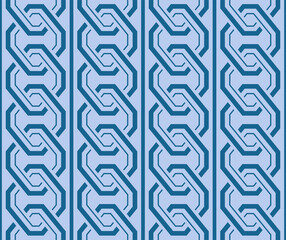 Japanese Octagon Chain Vector Seamless Pattern