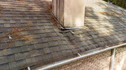 Roof damaged from water leak