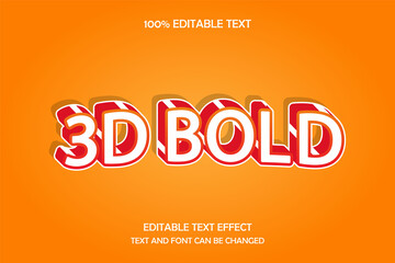 Fototapeta na wymiar 3D Bold 3 dimension editable text effect modern shadow style