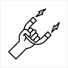 Magnet icon vector illustration on white background. eps 10