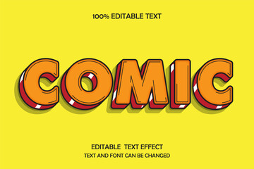 Comic 3 dimension editable text effect modern shadow style