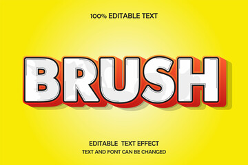 Brush 3 dimension editable text effect modern shadow style