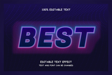 Best 3 dimension editable text effect modern futuristic neon effect style