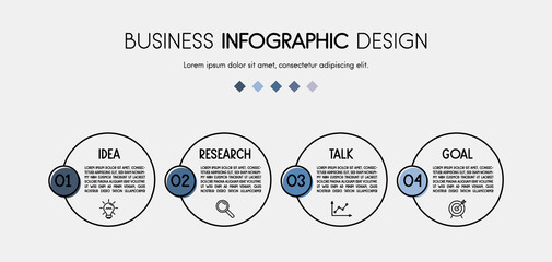 Infograph with business elements. Diagram design. Vector