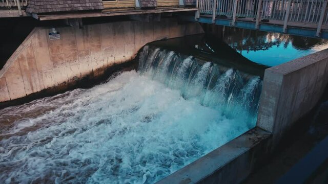 Leland dam in Leland, Michigan.