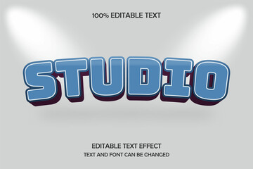 Studio 3 dimension editable text effect arc drop shadow style