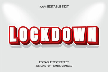 Lock down 3 dimension editable text effect drop shadow style