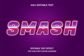 Smash 3 dimension editable text effect bulge effect