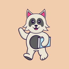 Obraz premium Cute dog cartoon character vector illustration.