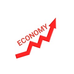 Economy graph white background