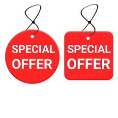 Special offer sale set of tags icon sticker