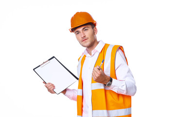Engineer with documents working form of professionals