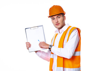 Engineer with documents working form of professionals