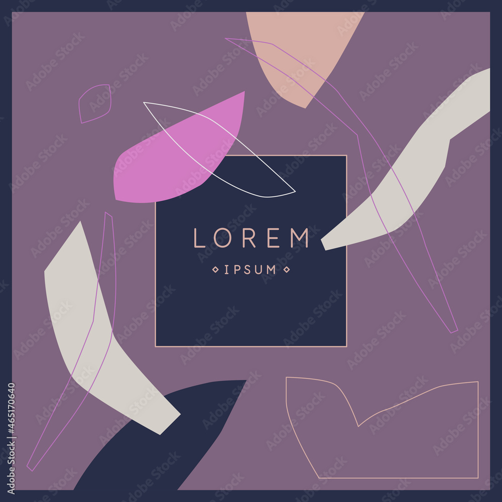 Poster modern backgrounds with abstract elements and dynamic shapes. compositions of colored spots. vector 