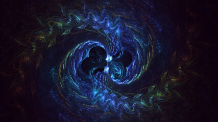 3D rendering abstract fractal light background