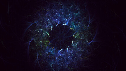 Obraz premium 3D rendering abstract round light background