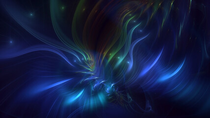 3D rendering abstract fractal light background