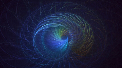 3D rendering abstract fractal light background