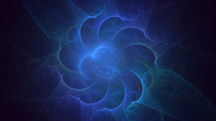 3D rendering abstract fractal light background