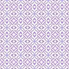 Medallion seamless pattern. Purple original boho