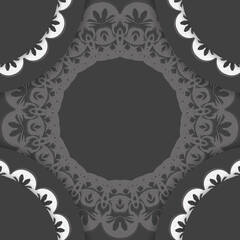 Flyer in black with luxurious white pattern for your brand.