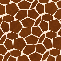 キリン柄の背景　水彩風