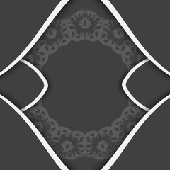 Brochure in black with antique white ornaments for your brand.