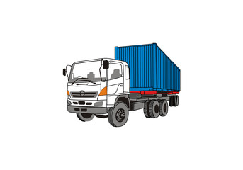container heavy equipment logistics cargo truck