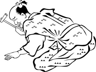 浮世絵　大工　その1