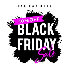 Sale banner design with discount up to 70% off. Flash sale vector template.