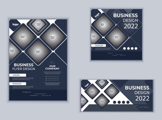 Business Flyer Banner or Social Media Banner Design. Modern Design Vector Template. Abstract Design.