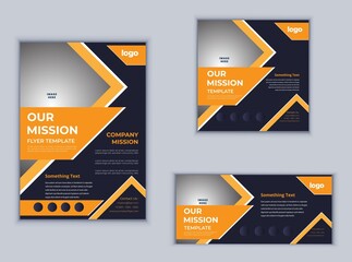 Business Flyer Banner or Social Media Banner Design. Modern Design Vector Template. Abstract Design.