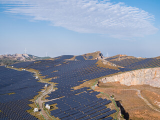 solar power station on mountain