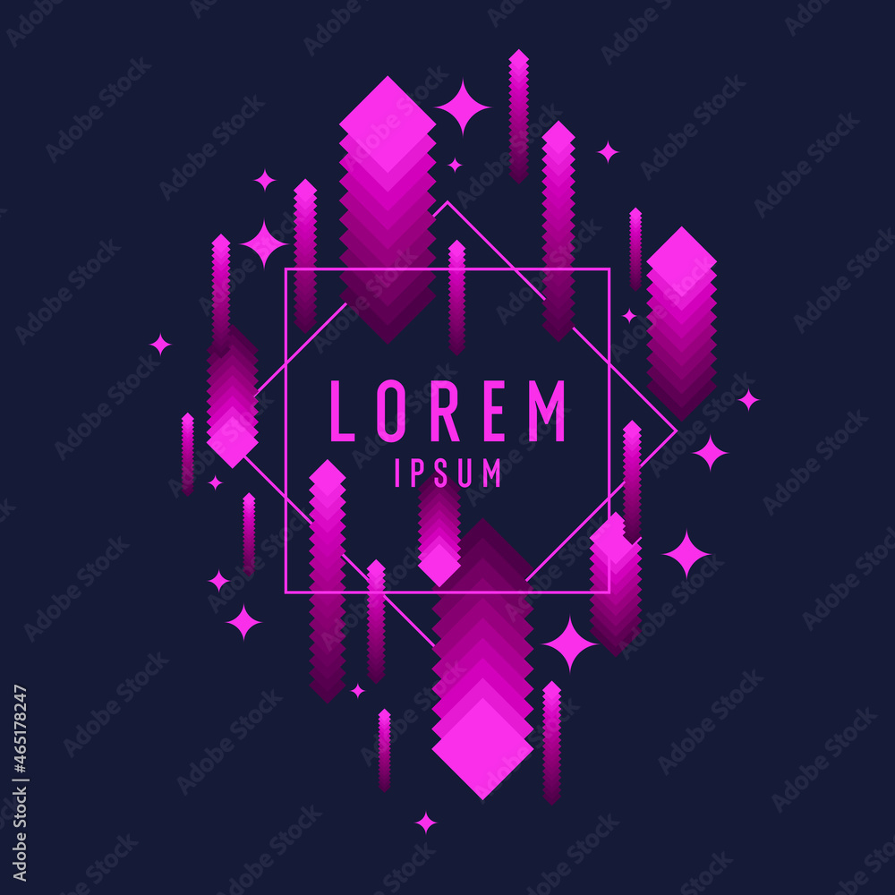 Poster abstract background in a modern trendy style. poster with simple flat different geometric shapes.