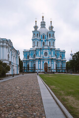 Fototapeta na wymiar Smolny Cathedral, St Petersburg