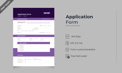 Application Form Template