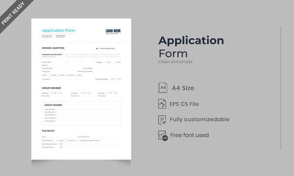 Application Form Template