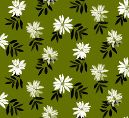 Seamless flowers pattern, floral print.