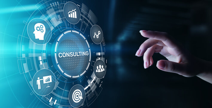 Business Consulting Concept On The Virtual Screen.