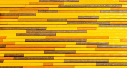 Wall background plastic siding with wood texture imitation