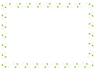 ナチュラルで可愛い植物のフレームベクターイラスト