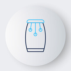 Line Conga drums icon isolated on white background. Musical instrument. Colorful outline concept. Vector