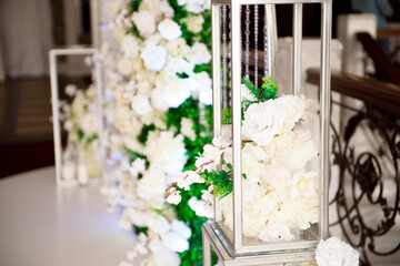 wedding ceremony decoration, beautiful wedding decor, flowers