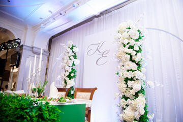 wedding ceremony decoration, beautiful wedding decor, flowers