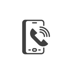 Smartphone call vector icon