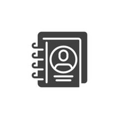 Contact book vector icon